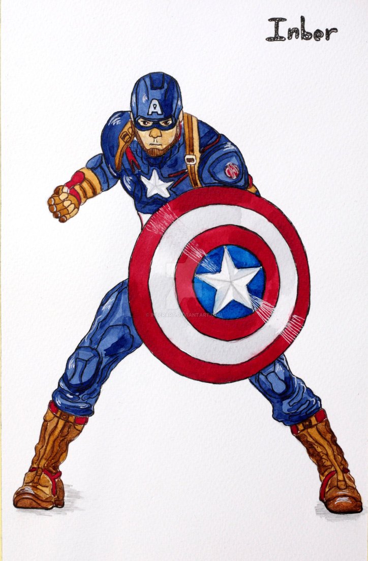 Капитан Америка рисунок