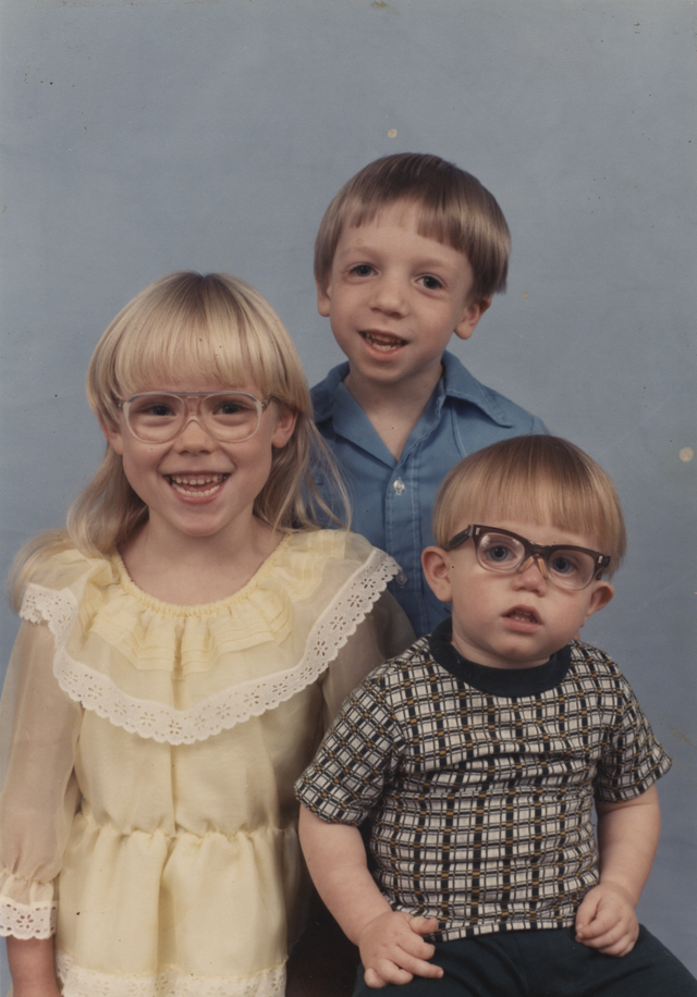 family photo katie ricky joey 1980's