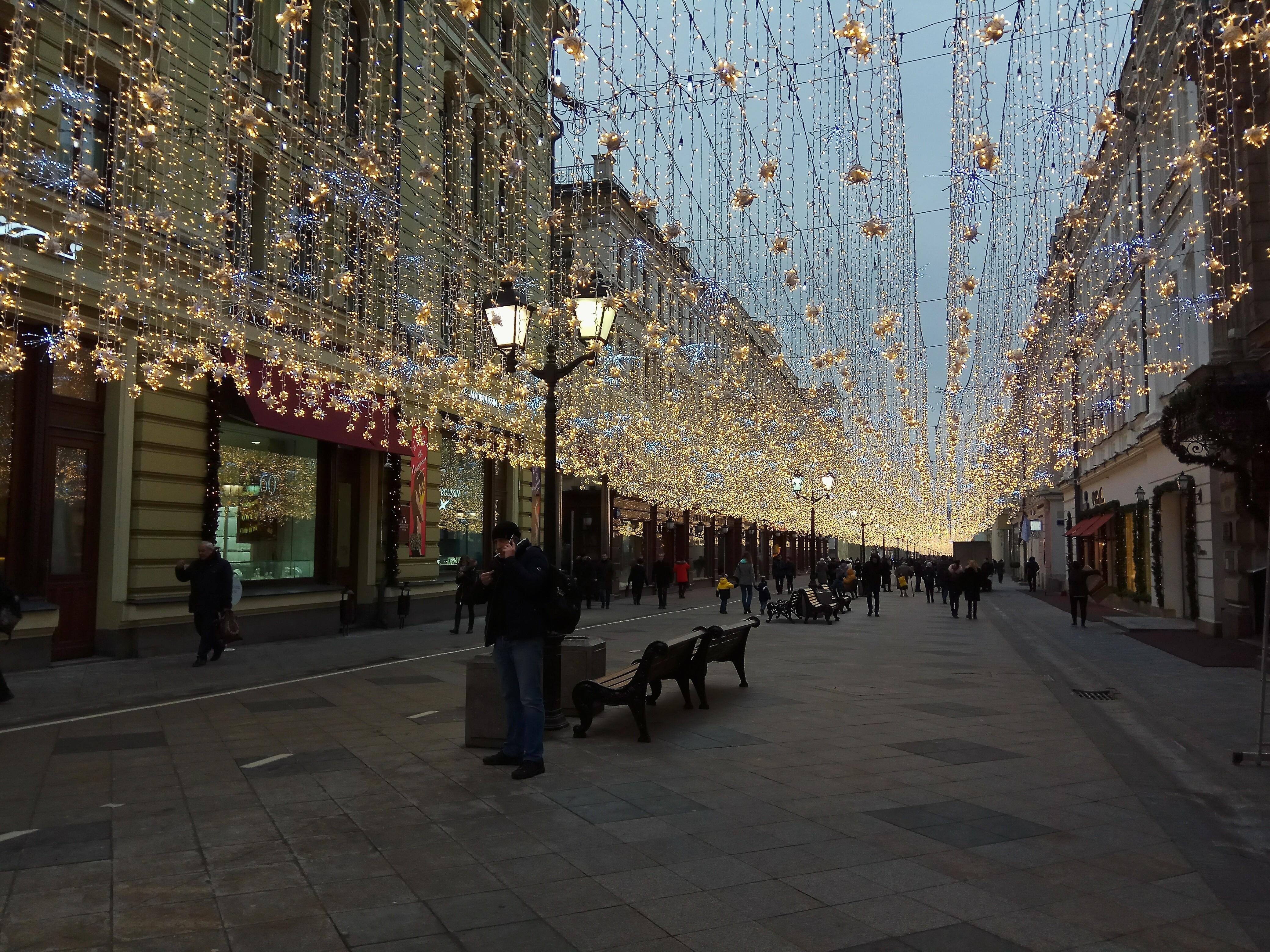 арбат москва зимой