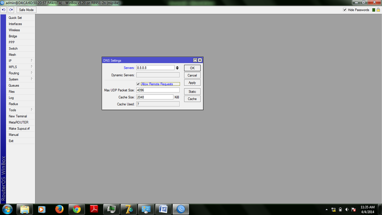 Allow remote requests mikrotik