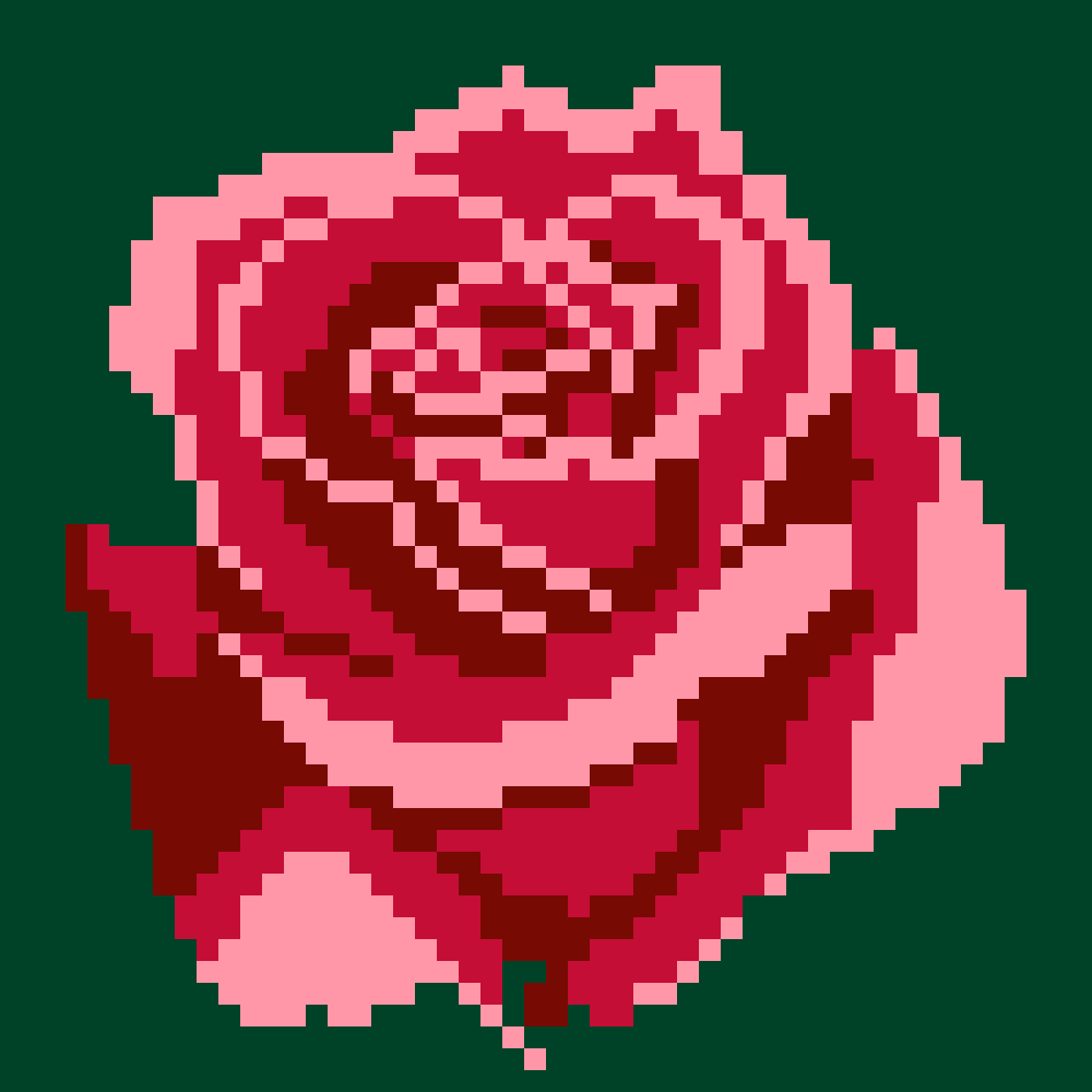 Rose & Lotus Pixel Art.