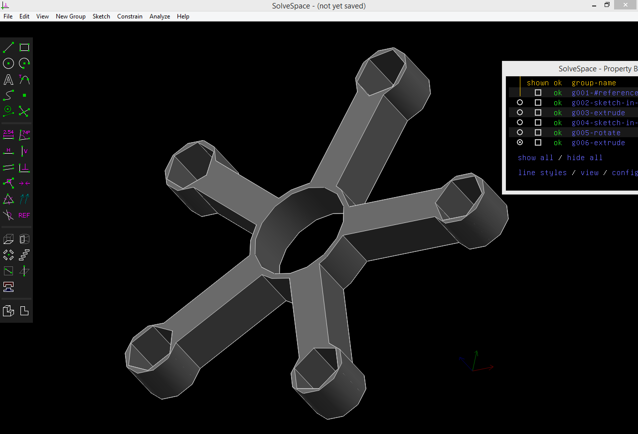 Solvespace. Чертежи для solvespace. solvespace гайка. solvespace arch.