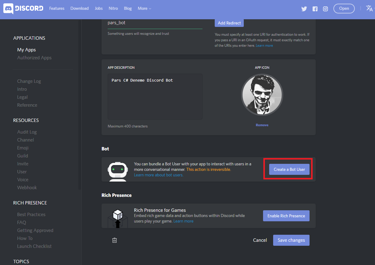 Discord webhook embed link