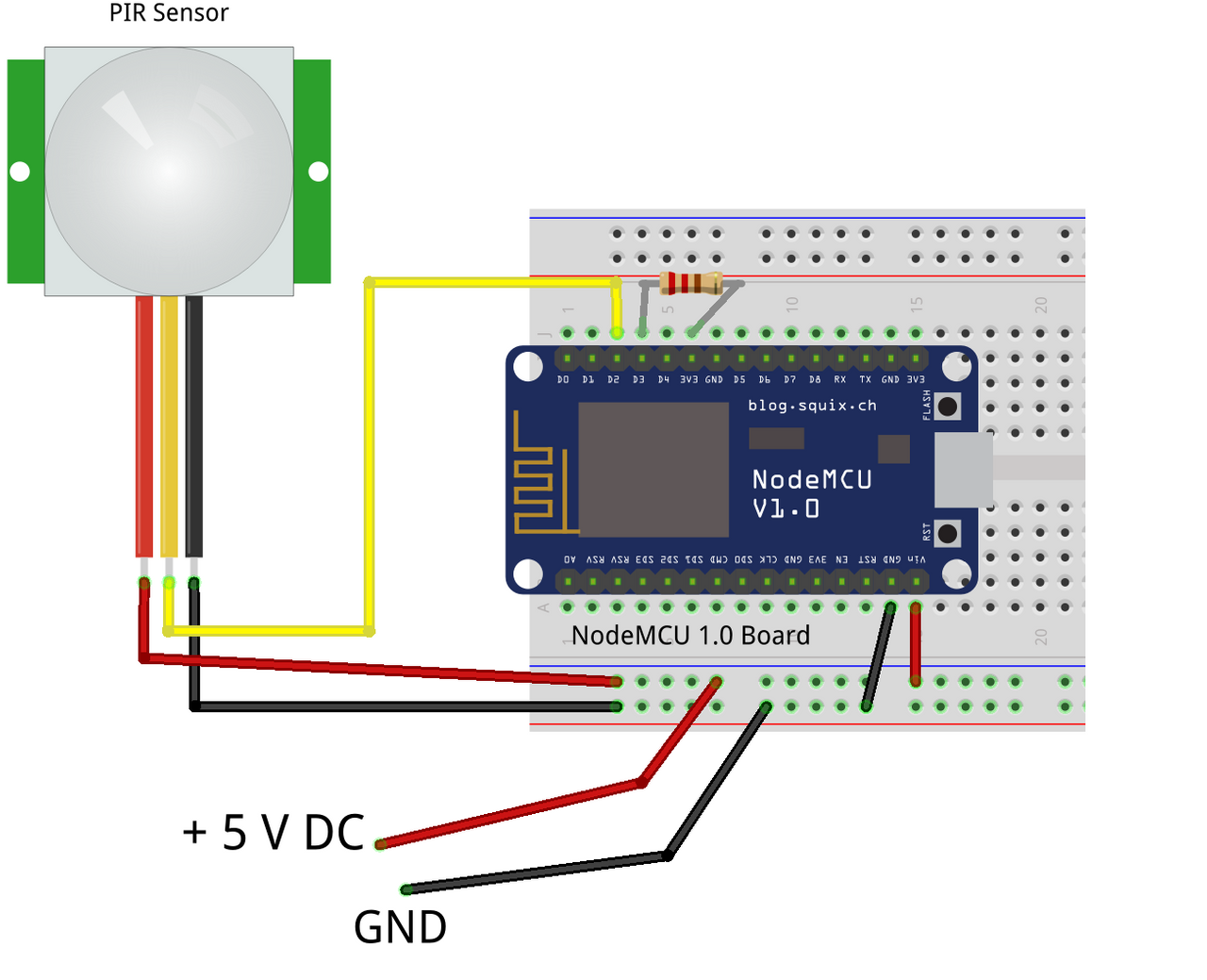 Intruder Alarm System with Automatic Online Updates using NodeMCU devkit v1.0 - 