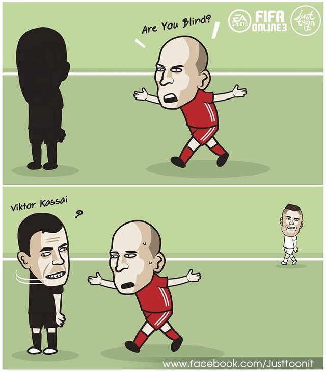 Football Comic: Poor referee ruined the great game! 