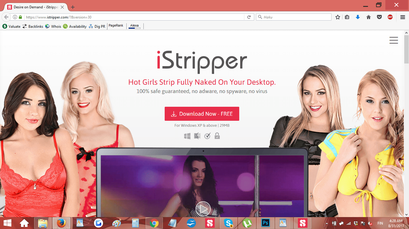 Adult app review: iStripper, free desktop stripper.