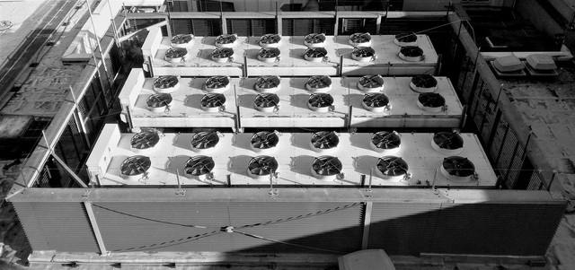 black and white roof
