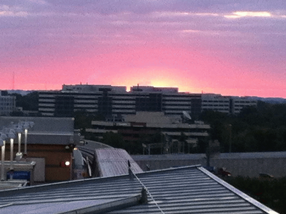 Leaving the Station as the Sun Rises