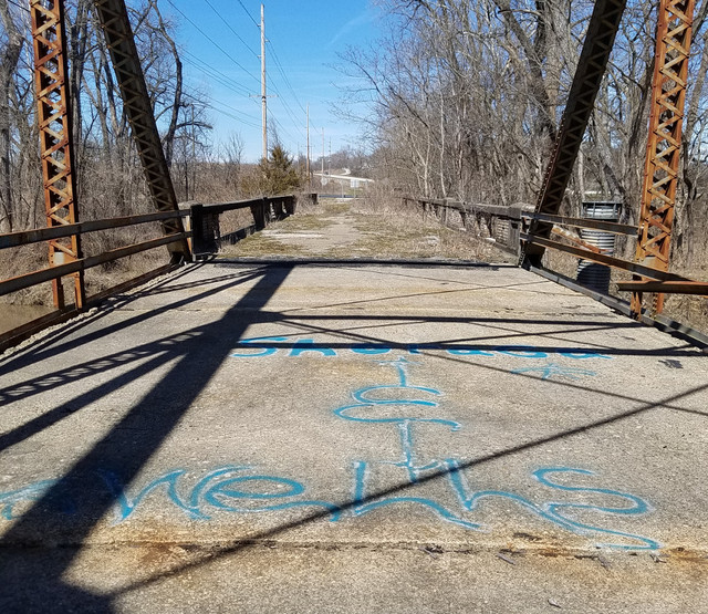 Blue graffiti