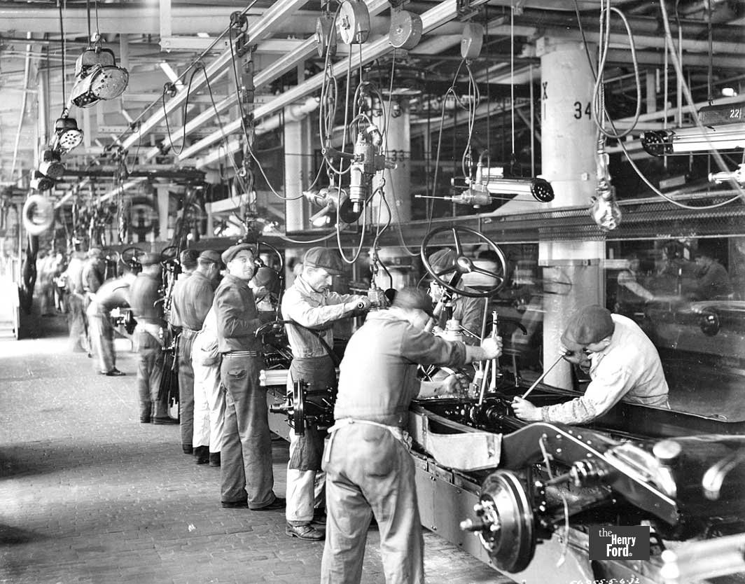 Форд пром. Henry Ford Assembly line.