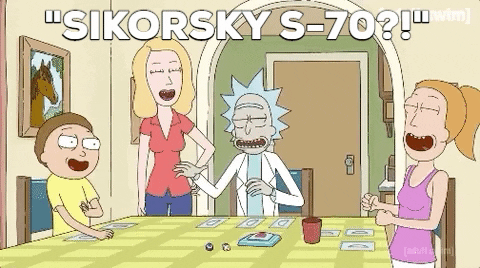 Joey Rick Marty Kobe Joke Helicopter 2020-01-30.gif
