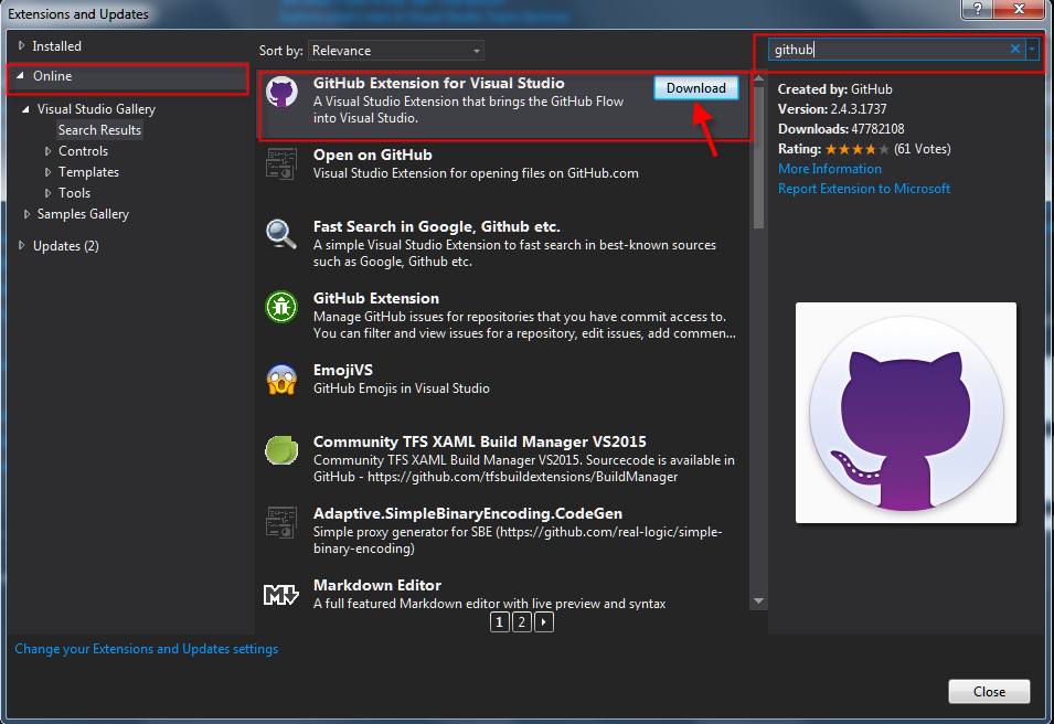Visual Studio GITHUB. Visual Studio git. Visual Studio Extensions. Addons for Visual Studio. Simple proxy