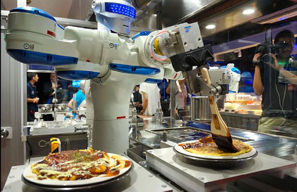 Для сборки робота который готовит блинчики. Робот повар Fua men. Кухонный робот. Робот для приготовления еды. Робот для готовки.