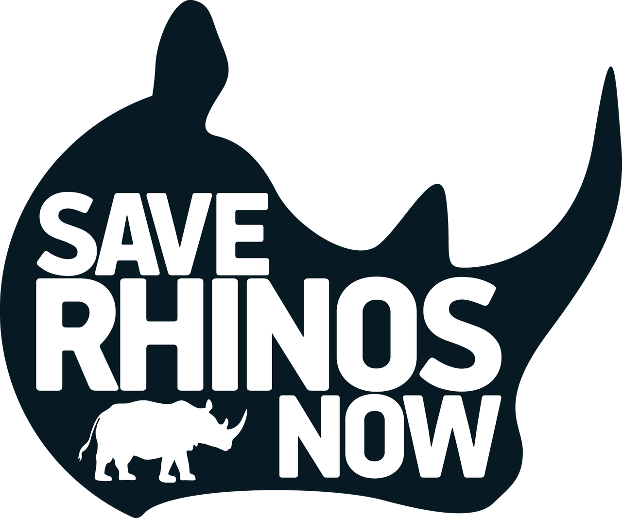 Save animal. Save the Rhino. Save animals.