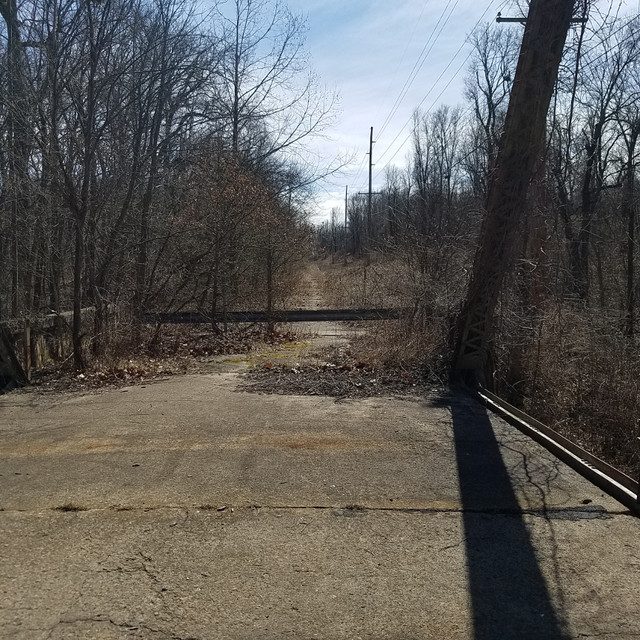 Continuing off the end of the bridge