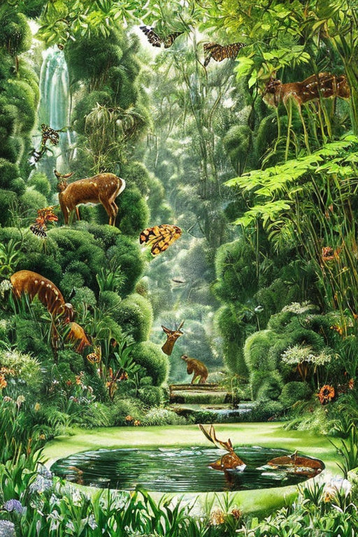 prfm-style-deers-rabbitsturtlesbugs-and-insects-in-jungle-by-syd-mead-cold-color-palette-mute-350474935.png