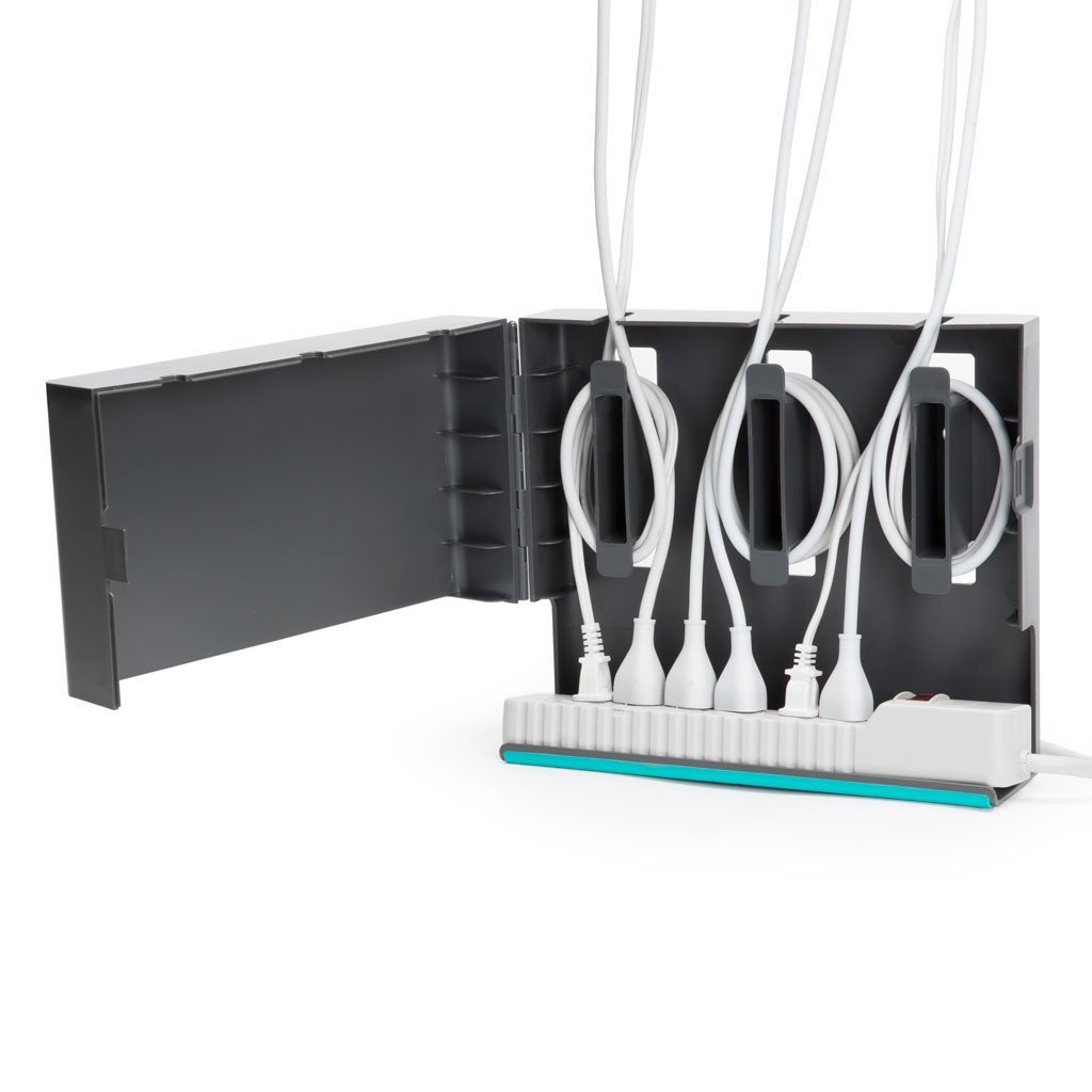 Держатель для проводов quirky Plug Hub Desk Power Cable Organizer темно-серый PLG-1-cw1