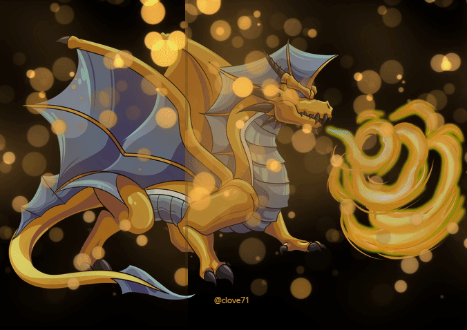 Gold Dragon (676px, 10fps).gif