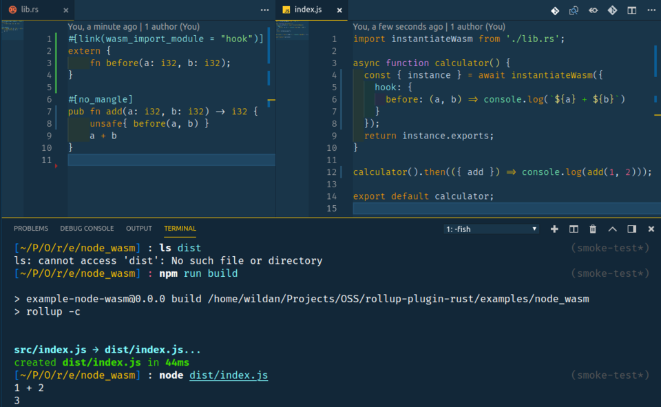 Модуль функция js. Rust плагин кнопки. Rust code example. Wasm code. Rust code example OOP.