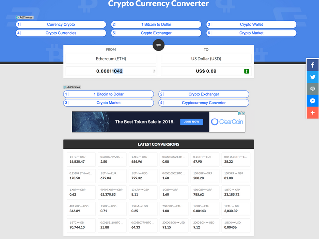 convert crypto prices