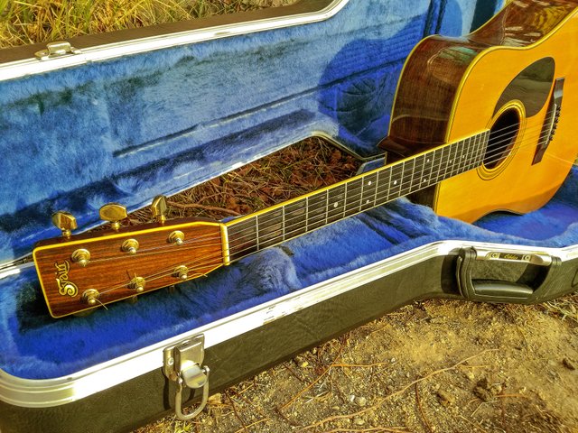 Here's my 1976 Japanese S. YAIRI acoustic guitar, with Indian