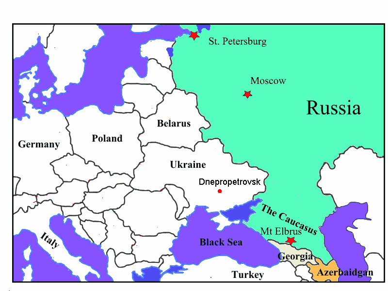 Эльбрус карта мира