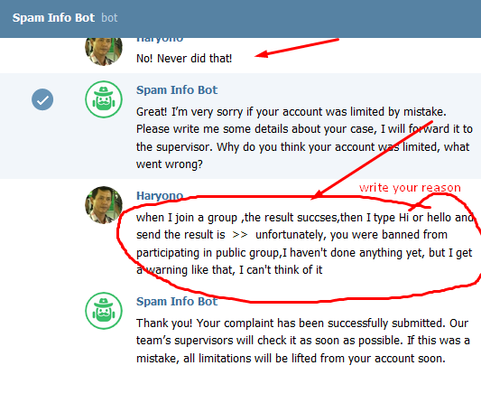Spam info bot telegram что это