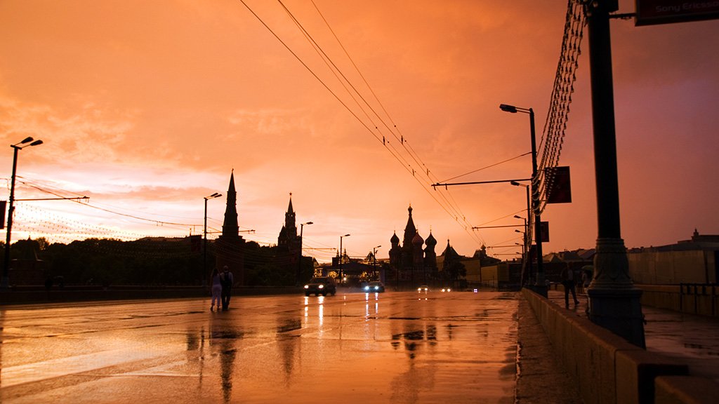 Сегодняшний закат в москве