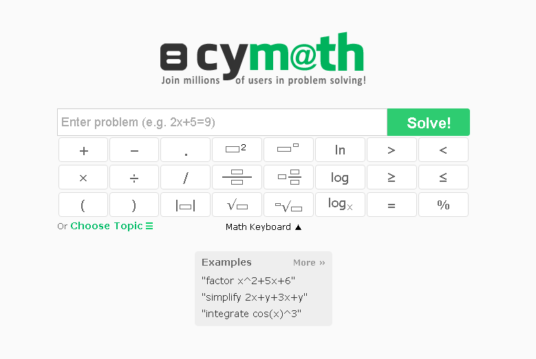 Enter проблемы. Cymath. Cymath на русском. App Note for solving Maths.