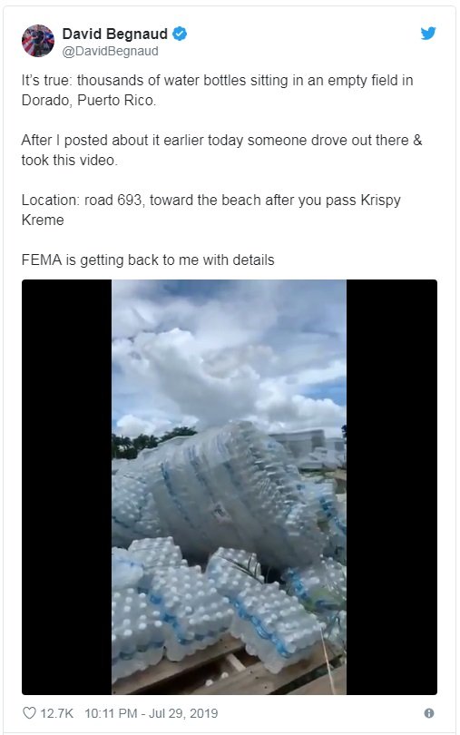 Water bottles in Puerto Rico