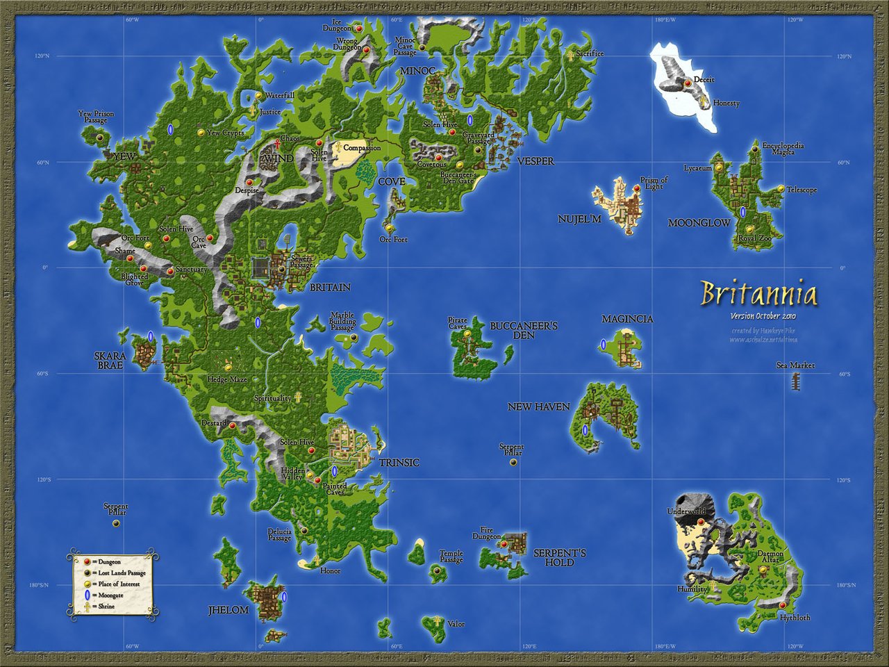 Ultima online карта мира