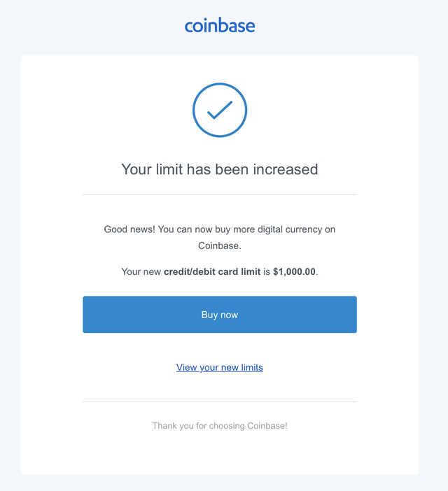 How I finally raised my Coinbase limit to $1,000.00 (and how you can ...