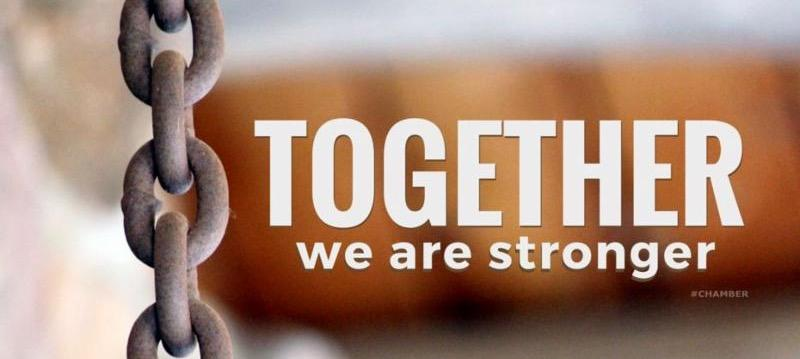 Stronger together. Together we are stronger. Be stronger. We are together картинка.