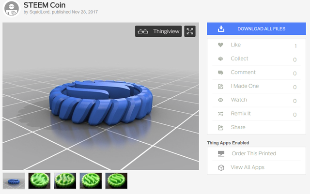 Steem Coin on Thingiverse