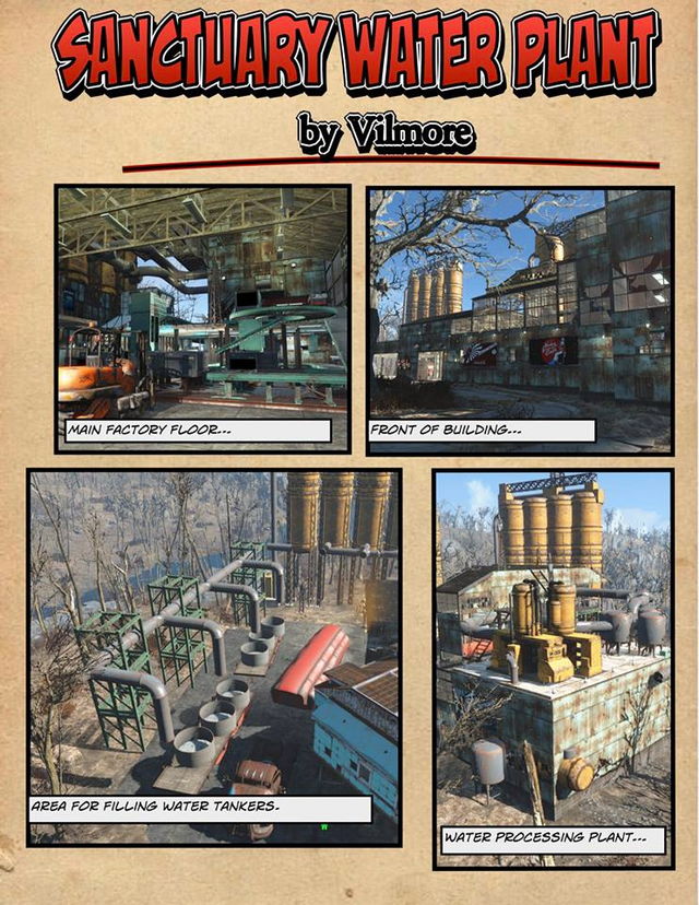 My Sanctuary Water Plant build in, Fallout 4.  Steemit