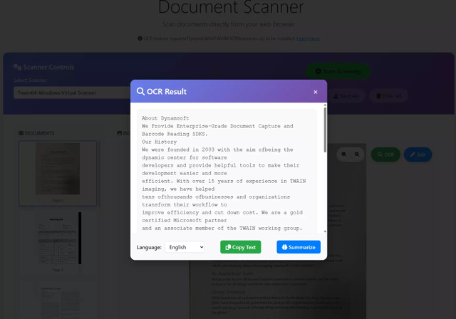 document scanning