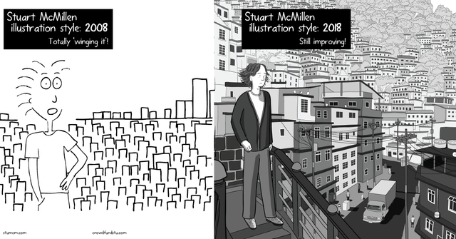 Cartoon comparison: 10 years of improvement as a self-taught cartoonist ...