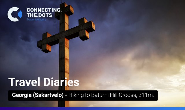 Hiking to Batumi Hill Cross, Georgia