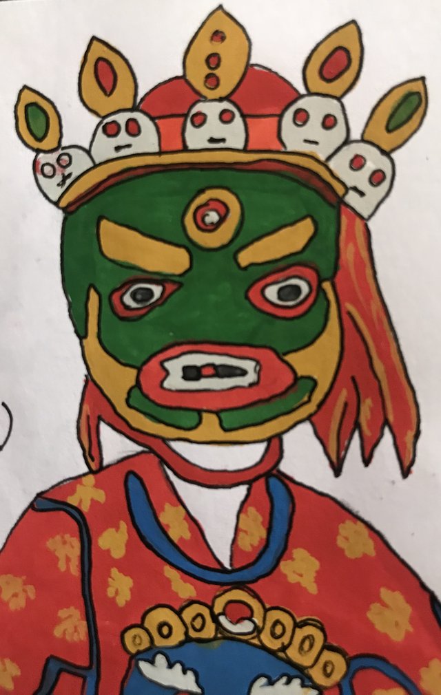Bardo Chham Dance... #26 Sketchbook project. — Steemit