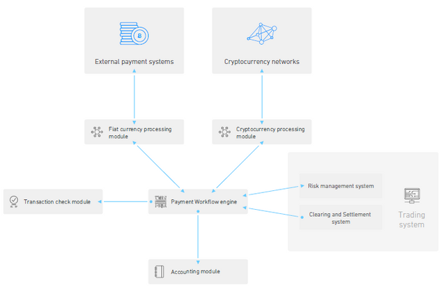 Cryptocurrency payment System. System transactions