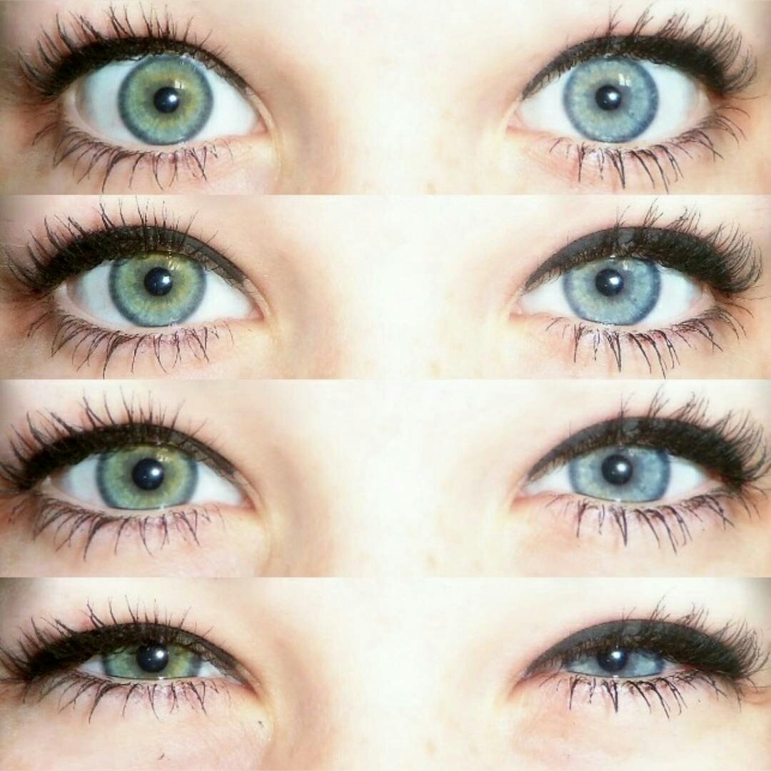 Один глаз зеленый другой голубой