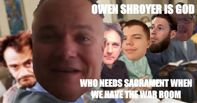 Infowars Sam Owen Shroyer Lev Etc CHURCH MEME.jpeg