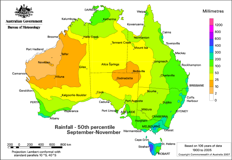 Климатические осадки в австралии