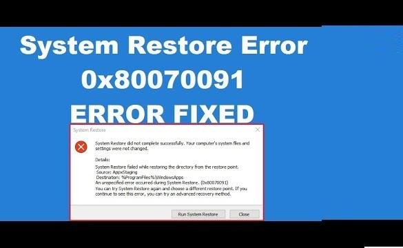 How to Fix 0x80070091 System Restore Error on Windows 10? — Steemit