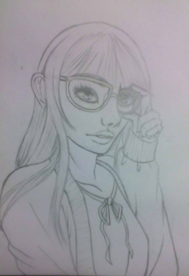Daily Drawing Challenge #3 - Glasses - Traditional Drawing — Steemit