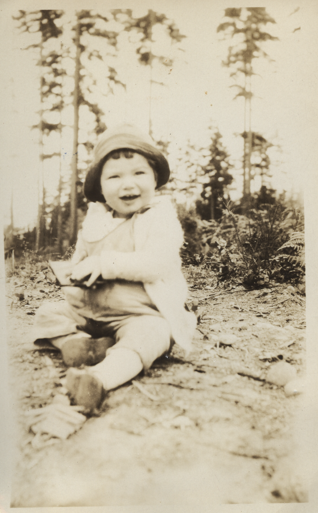 1930  Irene Dwana Pickett Sitting Laughing FRAMED.png