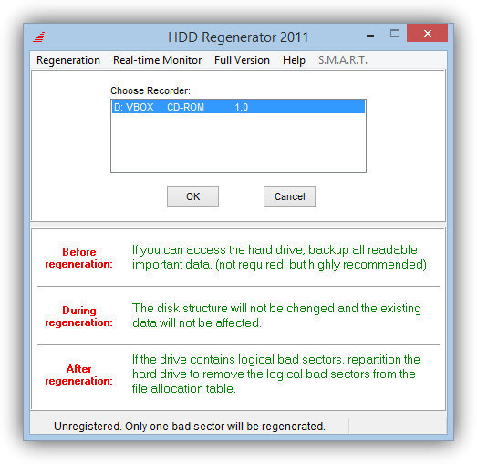 Hdd regenerator ключ