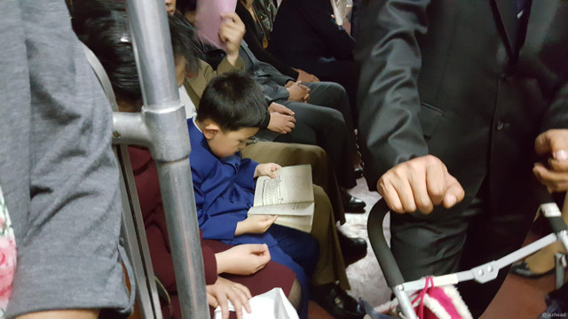 A Local Boy Reads During A Ride In The Pyongyang Metro.jpg