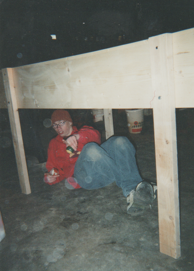me under table