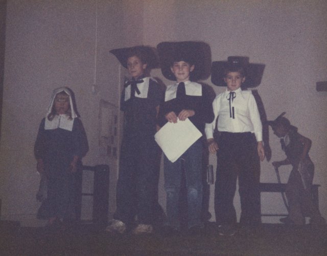 katie in a play friday school homeschool forest grove pilgrim 1987 november thanksgiving joeyarnoldvn